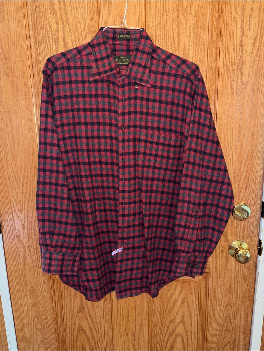 Orvis Signature collection, Red,black - gray Plaid Long-Sleeve Button-Down Shirt
